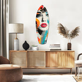 Woman in Style Glass Wall Art